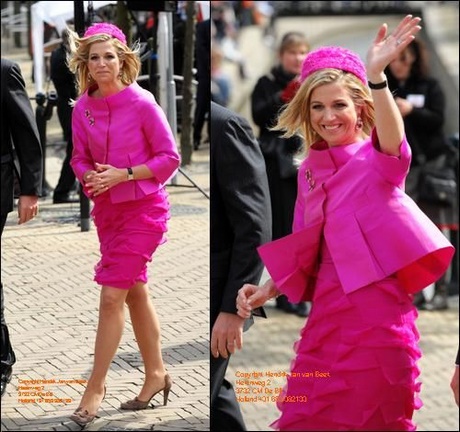 Maxima roze jurk