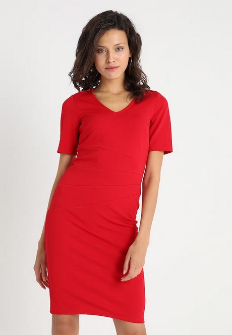 Rode zakelijke jurk
