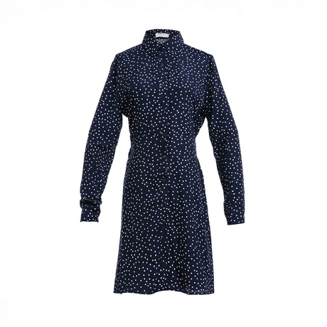 Jurk polkadot blauw