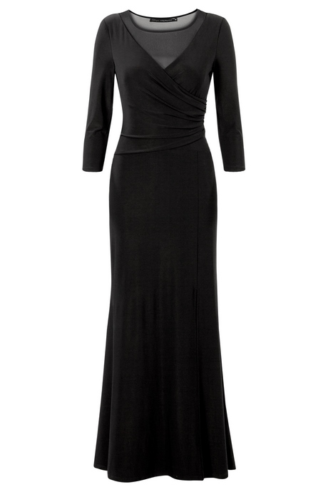 Maxi jurk zwart met split
