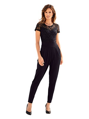 Zwarte jumpsuit bruiloft