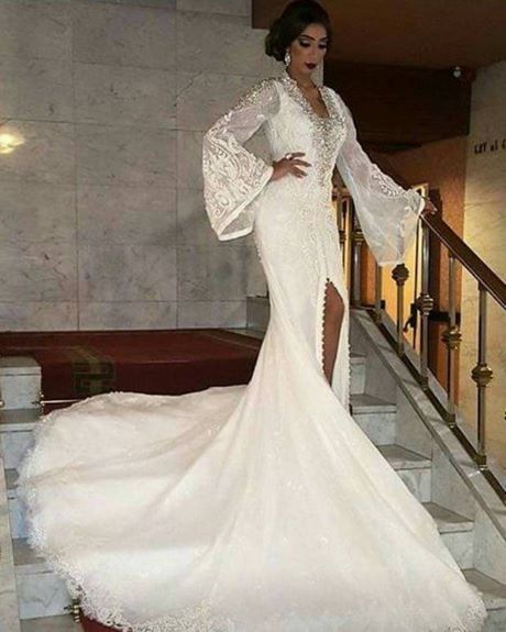 Witte kaftan jurk