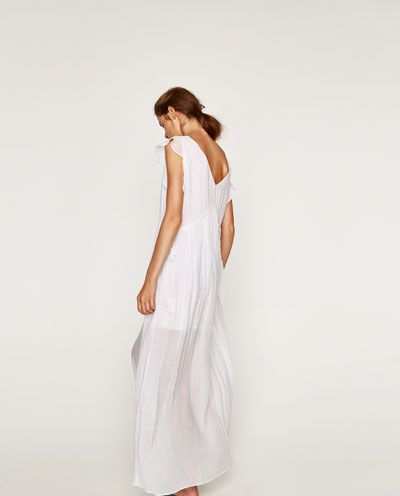 Witte lange jurk zara