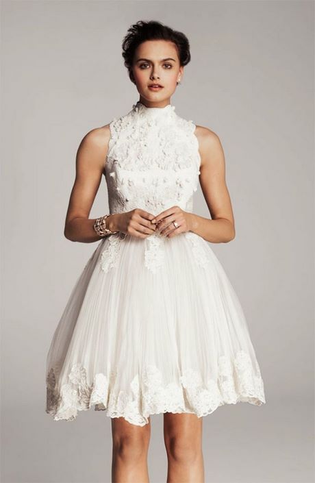 Kleine witte jurk bruiloft