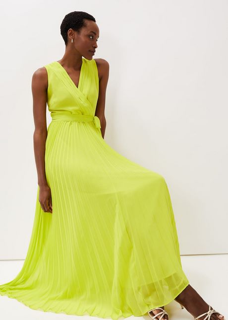 Lime groene maxi jurk