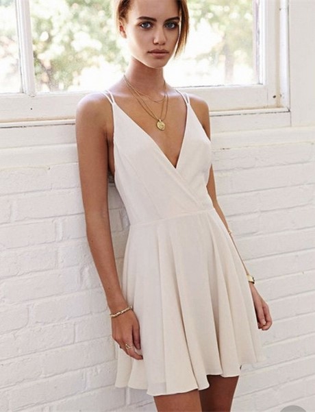 Witte prom jurk short