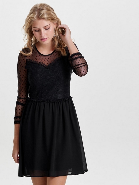 Lange mouwen jurk zwart