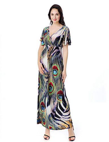 Maxi dress met korte mouwen