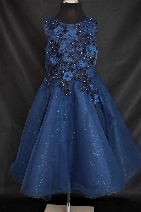 Donker blauwe gala jurk