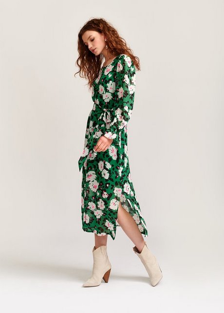 Groene midi jurk