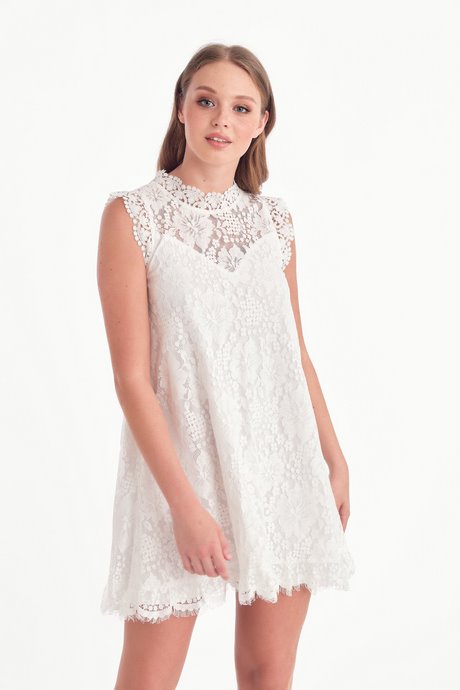 Witte lace jurk