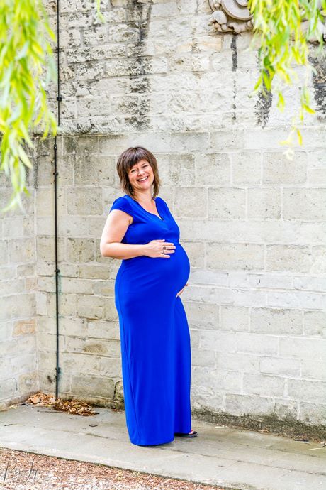 Zwangerschapsjurk blauw