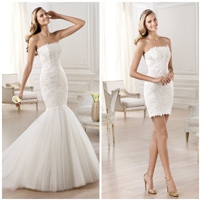 Pronovias korte trouwjurk