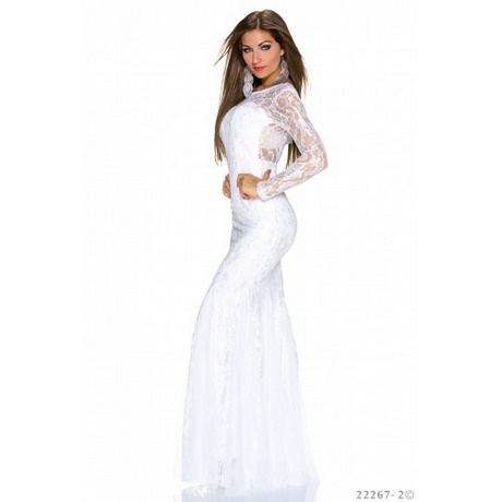 Witte kanten jurk lange mouw