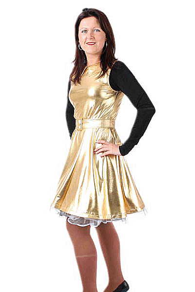 Gouden glitter jurk