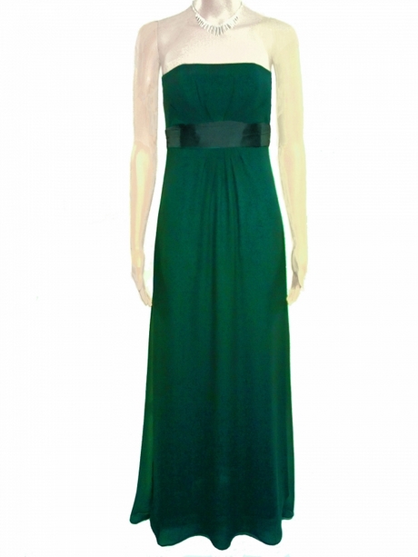 Groene strapless jurk