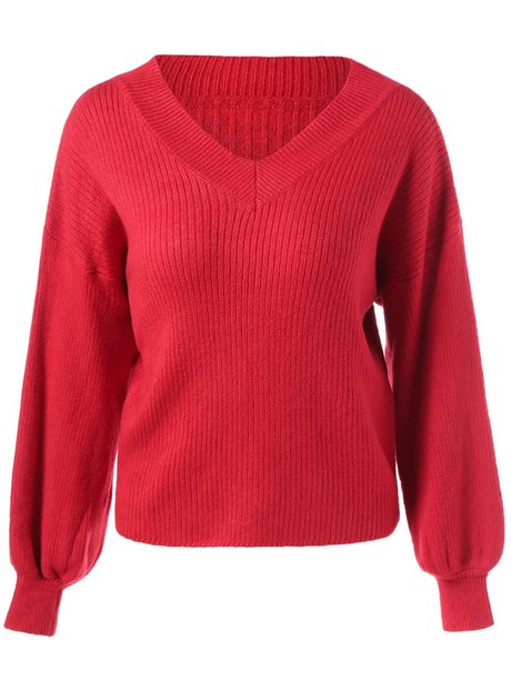 Sweater dress rood