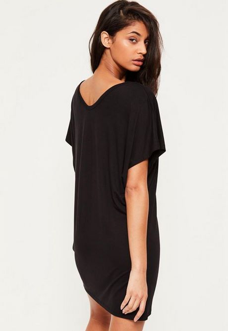 Zwart t shirt jurk