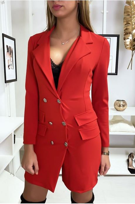 Blazer jurk rood