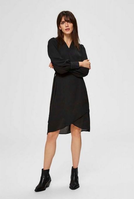 Zwarte wrap dress