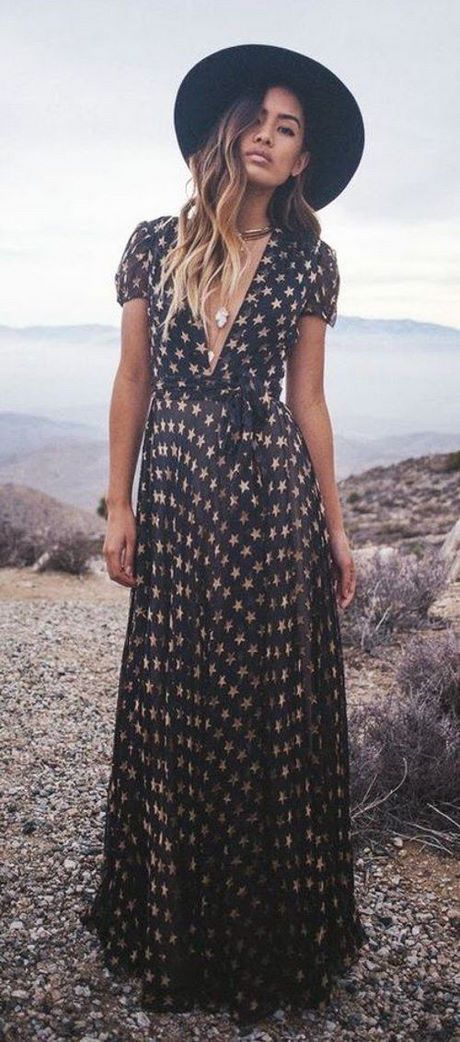 Bohemian lange jurk