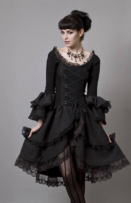 Victoriaanse gothic jurk