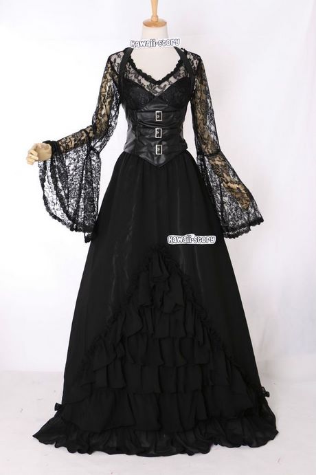 Victoriaanse gothic jurk