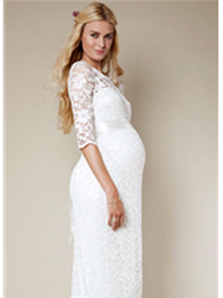 Witte jurk zwanger
