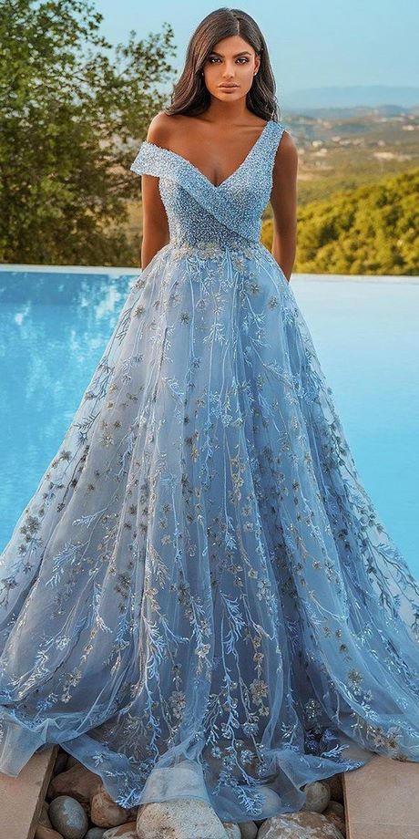 Blauwe prom dresses 2023