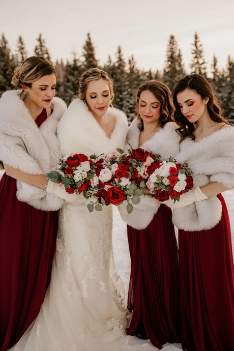 Winter bruidsmeisjes jurken 2024