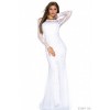 Lange witte kanten jurk