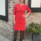 Rode travel jurk