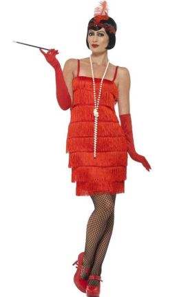 Rode flapper jurk